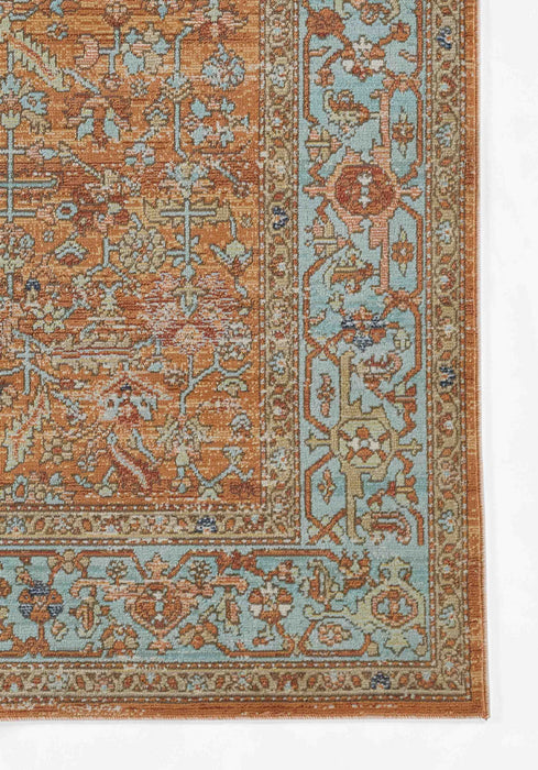 Hailey Traditional 5'3\" x 7'3\" Area Rug in Orange Indoor Area Rug