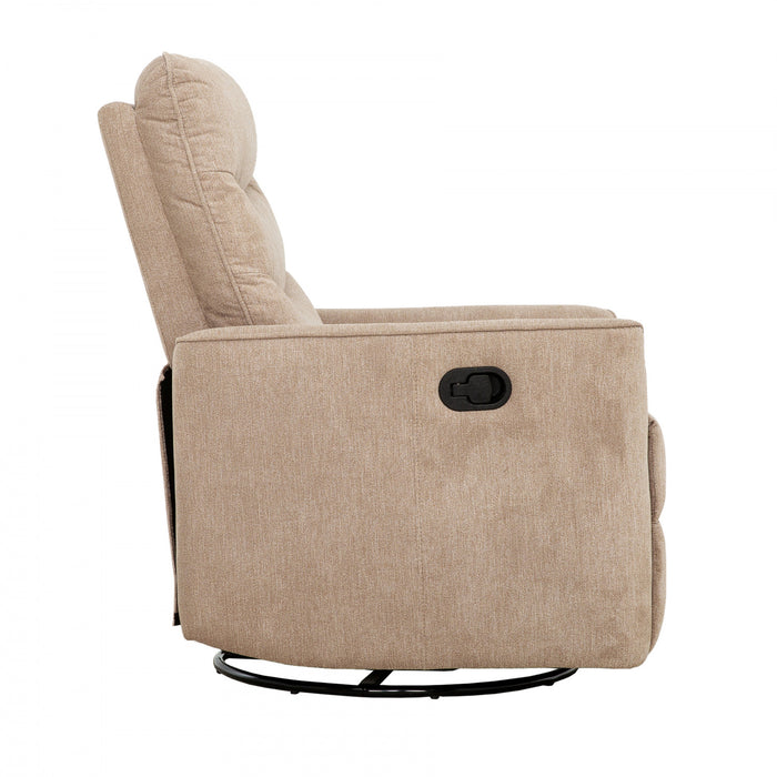 Sawyer 30 in. Upholstered Swivel Glider Recliner - Beige