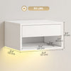 HOMCOM Floating Nightstand Set of 2 with RGB LED Lights App Control