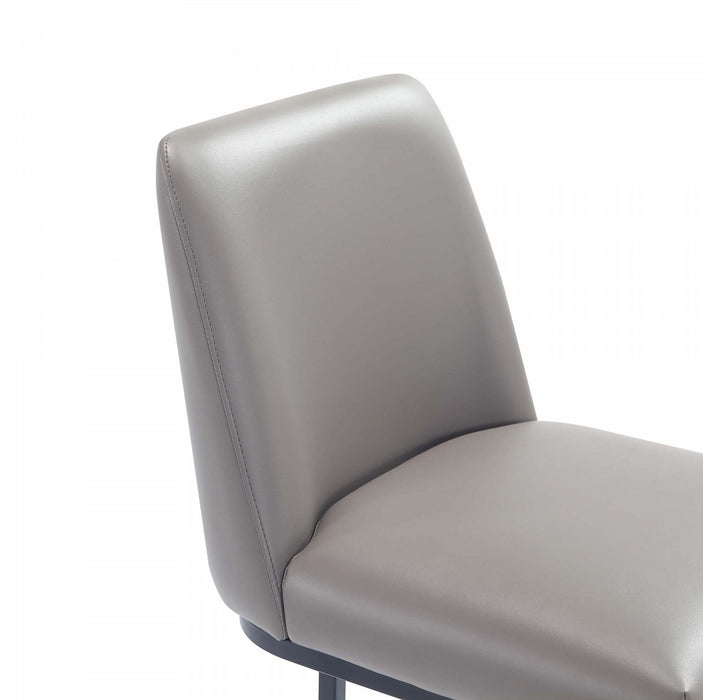 Serena Modern Metal Upholstered Barstool in Taupe - Set of 2 Bar Stool