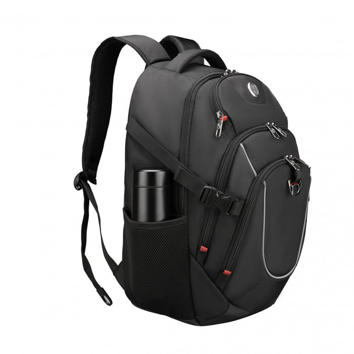 Swissdigital Kappel School Backpack – 17\" Laptop Bag, SDD Finder, Add-A-Bag System, Reflective Trim, Multi-Pockets, Ergonomic