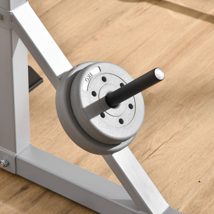 Soozier 2-piece Barbell Rack, 53.5\"-69.3\" Height Adjustable Squat Rack Bench Press Rack, 440lbs Capacity