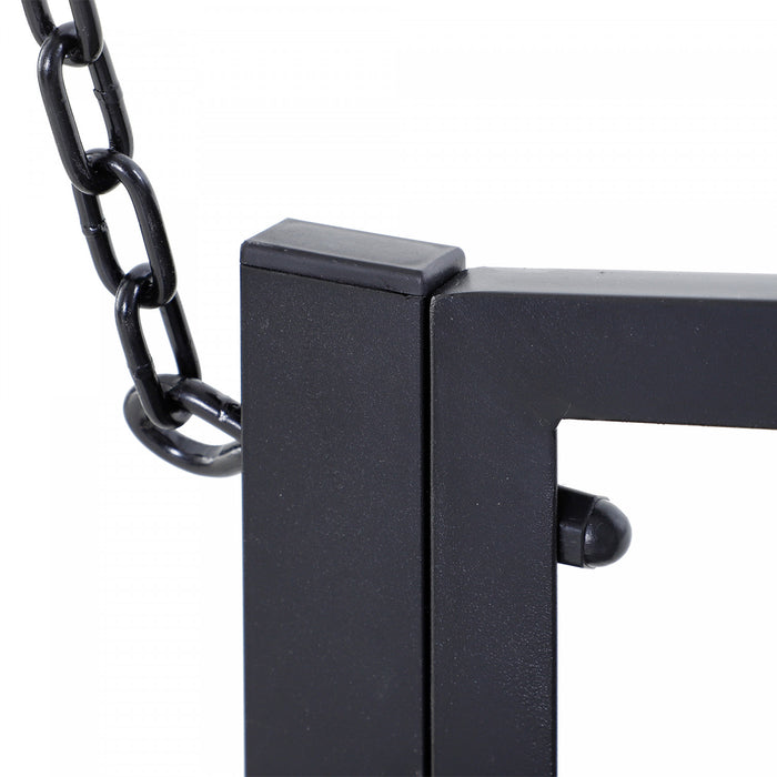 Outsunny 50\" Porch Swing Patio Swing Chair Hanging Bench Outdoor Glider Chair With Chain Black