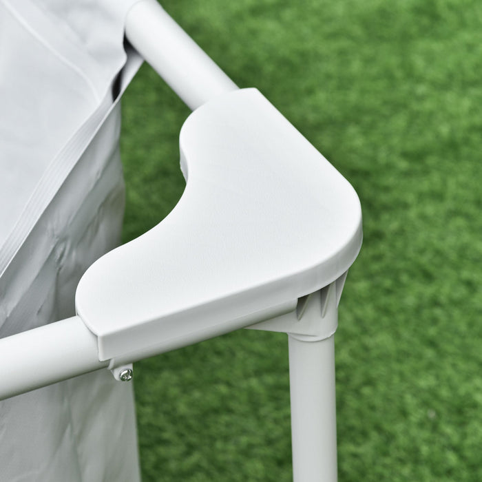 Outsunny 8.3’ X 5’ X 26” Frame Above Ground Swimming Pool Set, Grey