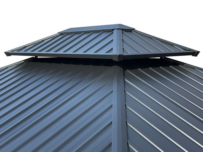 Yosemite 10x12 Double Steel Roof Gazebom Aluminum Posts