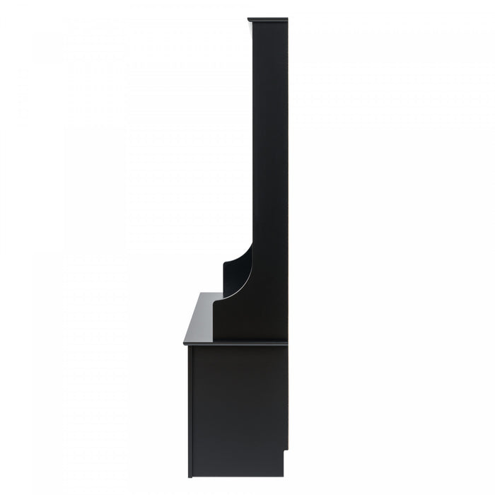 Hall Tree with Shoe Storage - Black