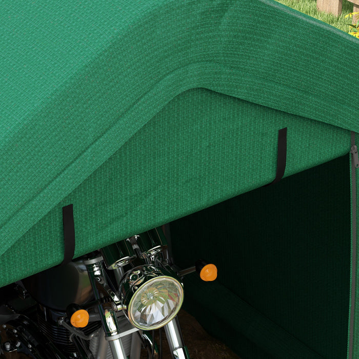 Outsunny 8'x6' Outdoor Storage Shelter With Roll Up And Zipper Door