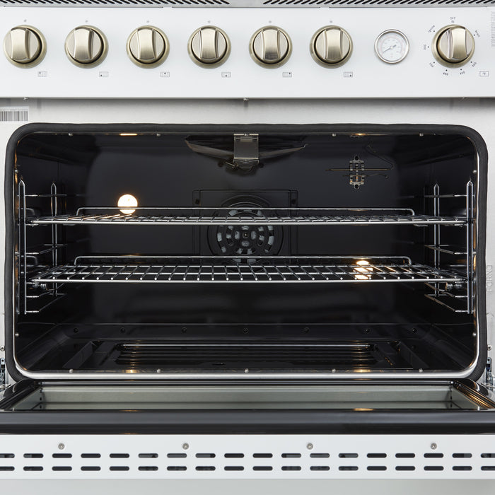 Forno Marco 36-inch Gas Range White 4.32 cu.ft - FFSGS6277-36WHT