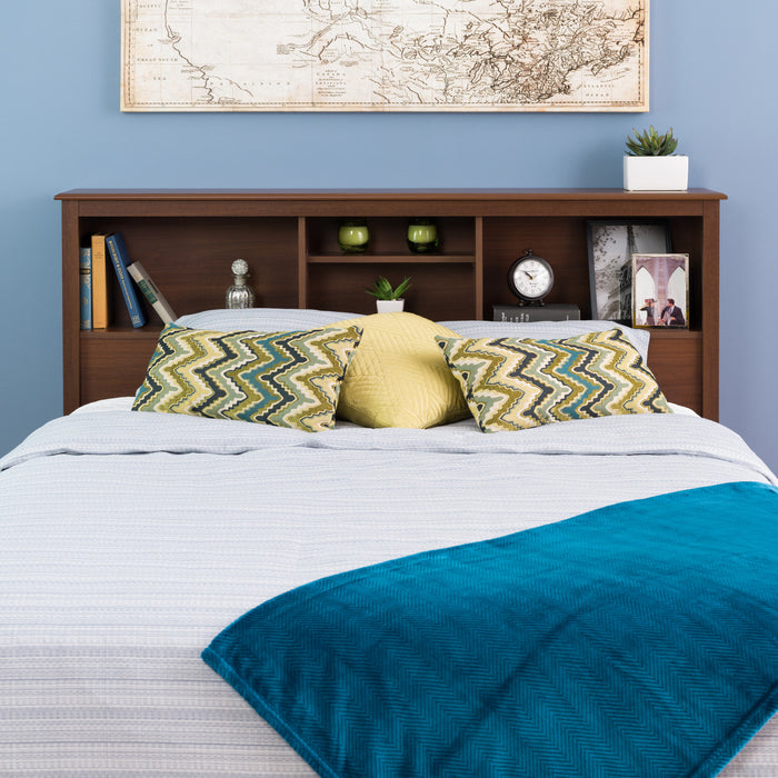 Full/Queen Bookcase Headboard - Cherry