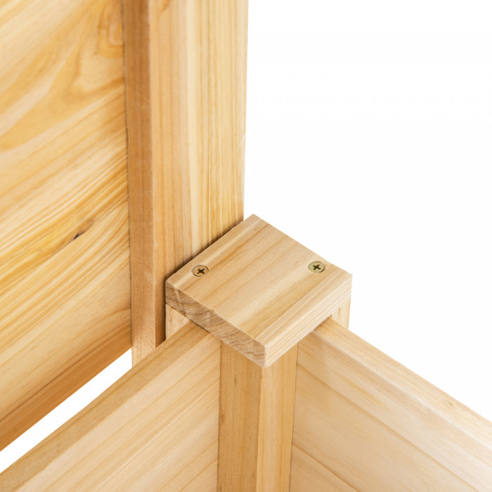 Outsunny Flower Bed Set of 3, Wood Planter Boxes for Patio Lawn