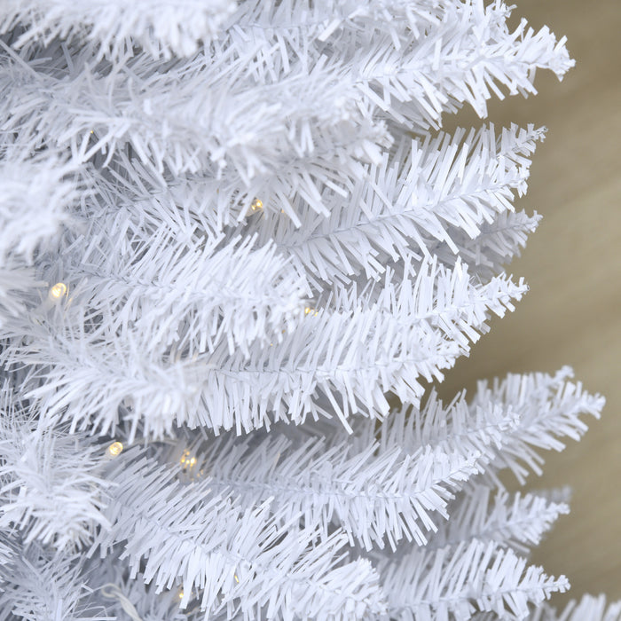 Homcom 6' Prelit Artificial Christmas Tree With Warm White Led Lights