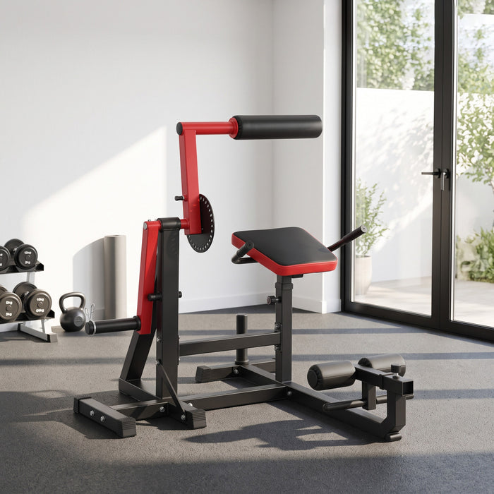 Soozier 2-in-1 Ab & Back Machine with Adjustable Seat, 660LBS Capacity