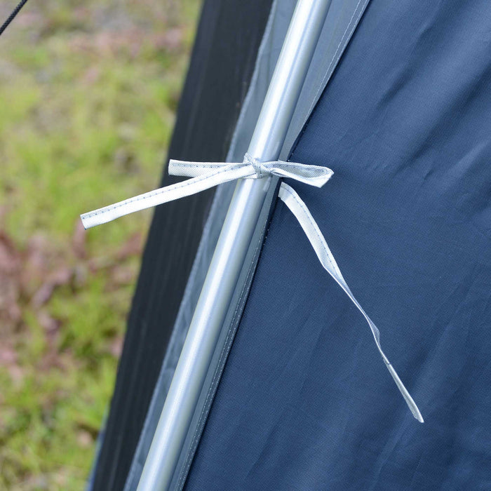 Outsunny 12' X12' X 7' 5-8 Persons Portable Outdoor Camping Tent Water Resistant Shelter Hiking Pop Up Mesh Wall