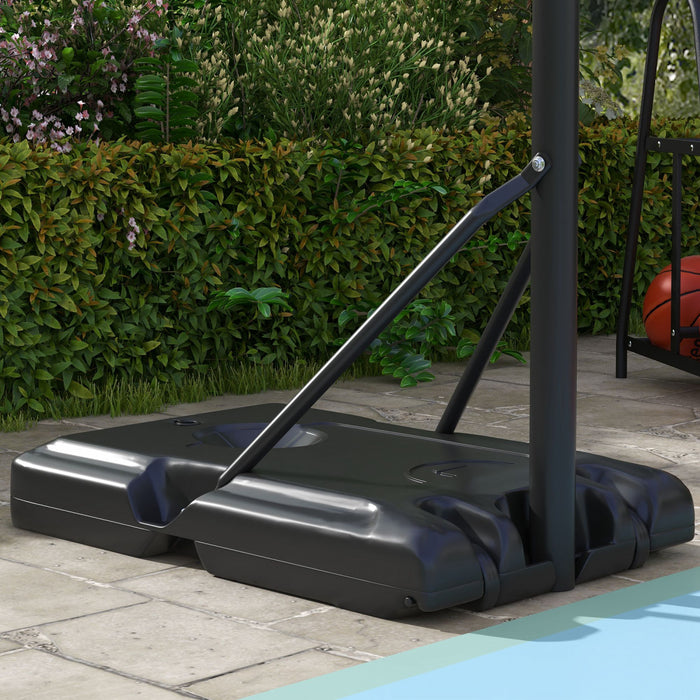 Soozier 6-7ft Basketball Hoop And Stand With 18\" Shatterproof Backboard