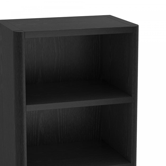 Rivington Modern 28\" Open Bookcase in Black - Set of 3