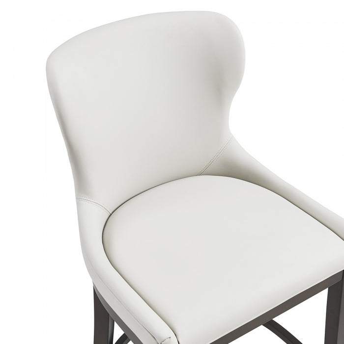 Blair Modern Wood Upholstered Barstool in White