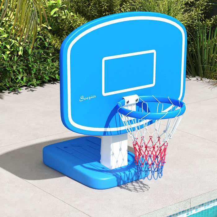 Soozier 2-in-1 Pool Basketball & Volleyball Game Set With Fillable Base