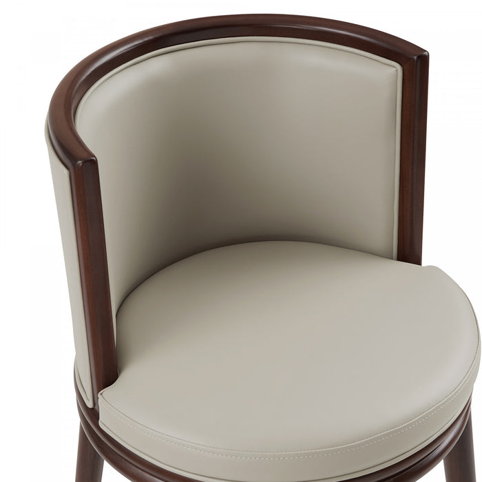 Evalyn Modern Wood Upholstered Barstool in Stone - Set of 3