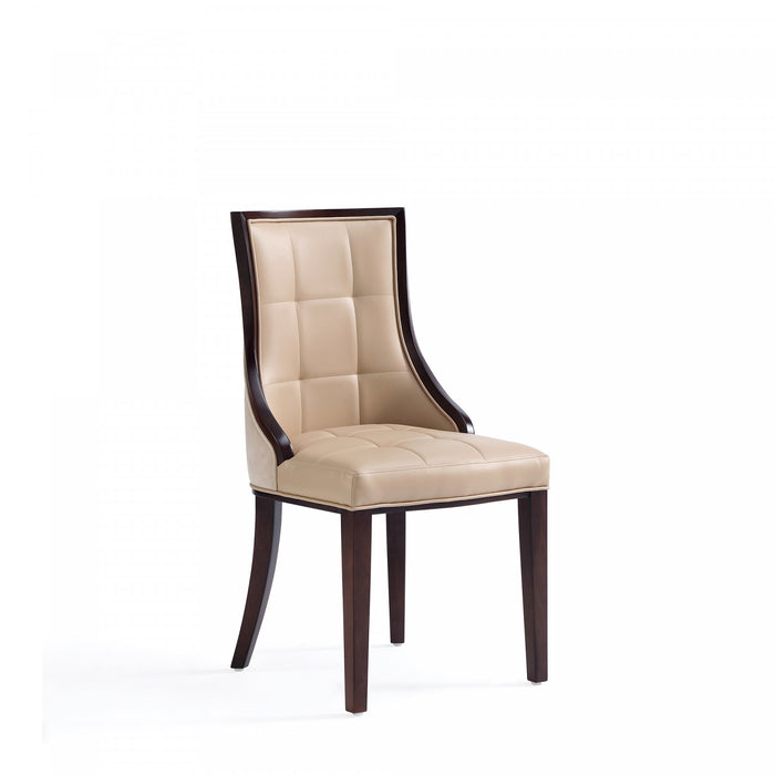 Fifth Avenue Traditional Wood Upholstered Dining Chair in Tan - Set of 4