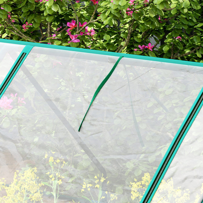 Outsunny 9' X 3' X 3' Portable Tunnel Greenhouse With Zipper Doors Clear