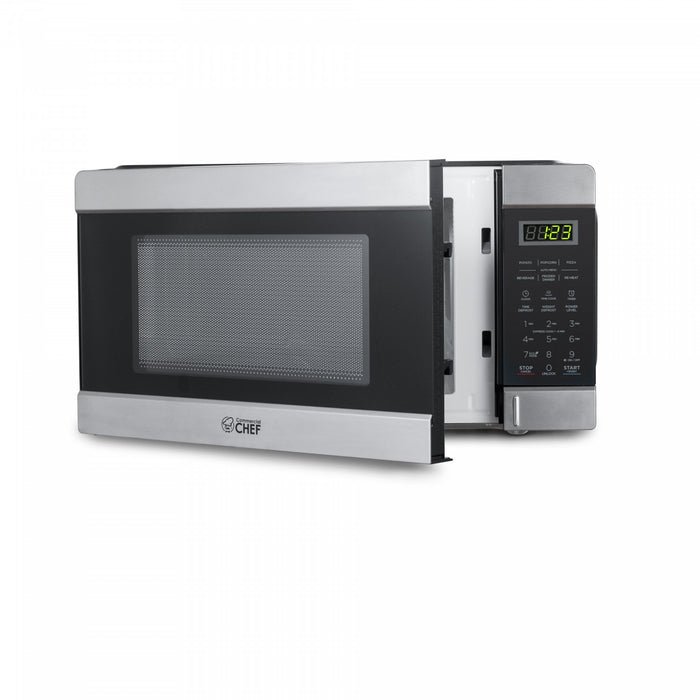 CHM Series Commercial Chef 1.1 Cu. Ft. Countertop Microwave Oven, CHCM11100SSB Countertop Microwave Larger 1cuft