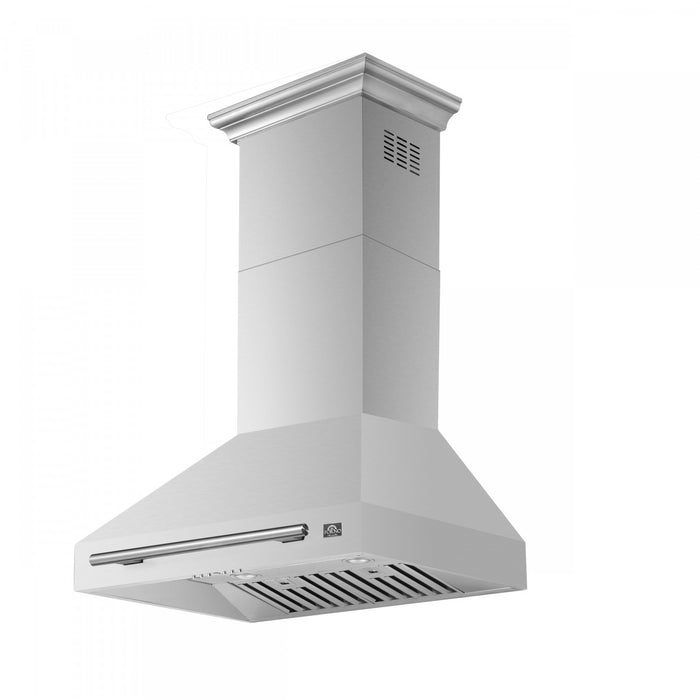 Forno Aria 30 Inch Wall-Mounted Range Hood, Stainless steel -FRHWM5095-30