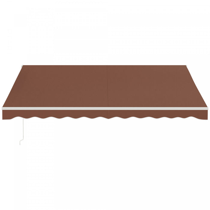 Outsunny 10' X 13' Electric Retractable Awning W/ Remote Controller, Coffee