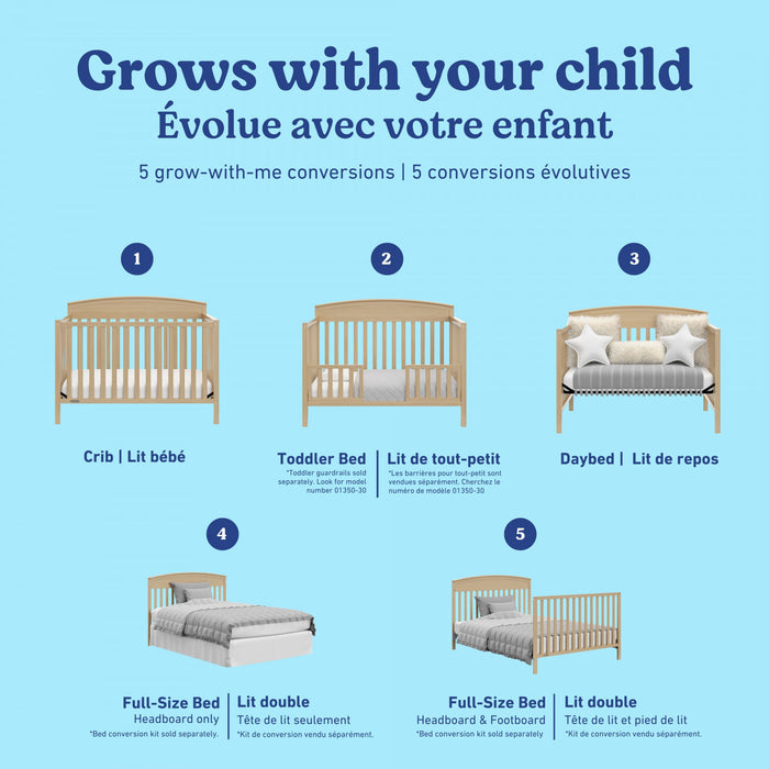 Graco Benton 5-in-1 Convertible Crib - Driftwood