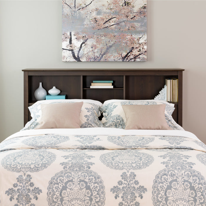 Full/Queen Bookcase Headboard - Espresso