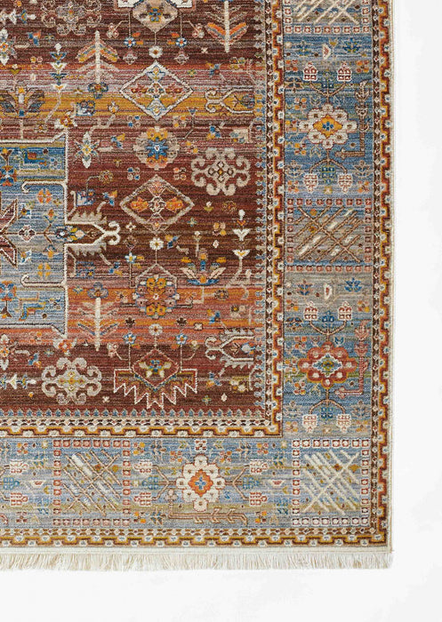 Dulce Traditional 2'6\" x Runner Rug in Multi Indoor Area Rug