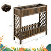 Costway 2-tier Wood Raised Garden Bed Elevated Planter Box For Vegetable, Fruit, Herb