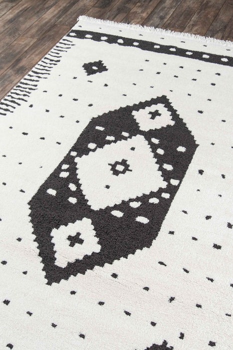 Lyra Contemporary 9'10\" x 12'10\" Area Rug in Ivory Indoor Area Rug