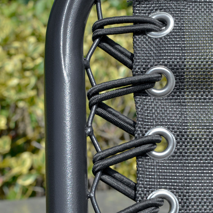 Outsunny 2-seater Garden Swing, Black