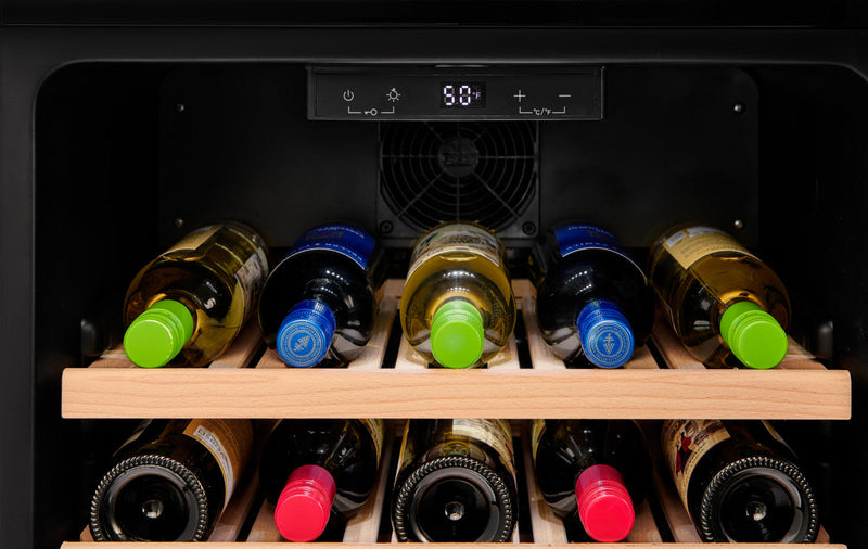 iio 30-Bottle Freestanding Retro Wine Cooler - IFF2-WS30-LB-V