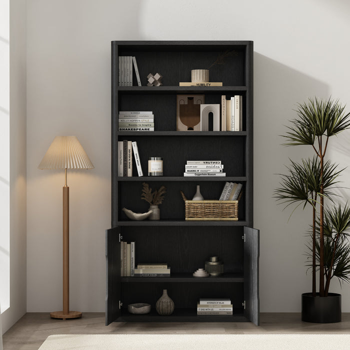 Rivington Modern 40\" Bookcase Cabinet in Black