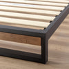 Suzanne Wood and Metal Platform Bed with Headboard - Full Size | Suzanne lit plateforme en bois et en métal avec tête de lit - Double