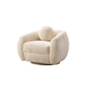 Tribeca Mid-Century Modern Chenille Lounge Chair in Cream - Set of 2 | Fauteuil lounge Tribeca style mid-century en chenille creme - Lot de 2