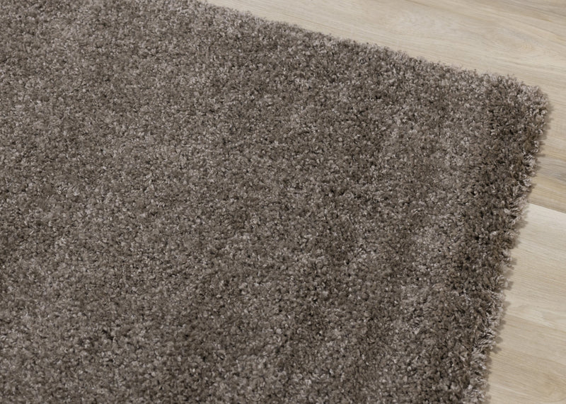 Brooklyn Dark Taupe Shag Area Rug - 5'3\" x 7'7\"