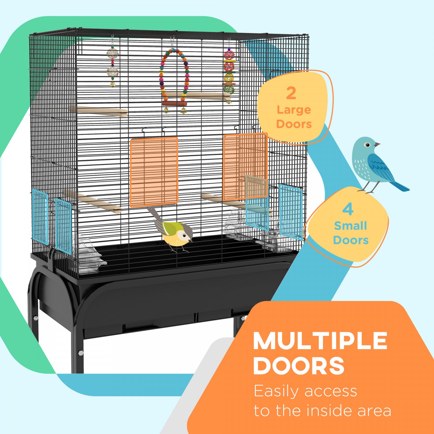 Parrots Cage Size For Two Budgies Pawhut 51