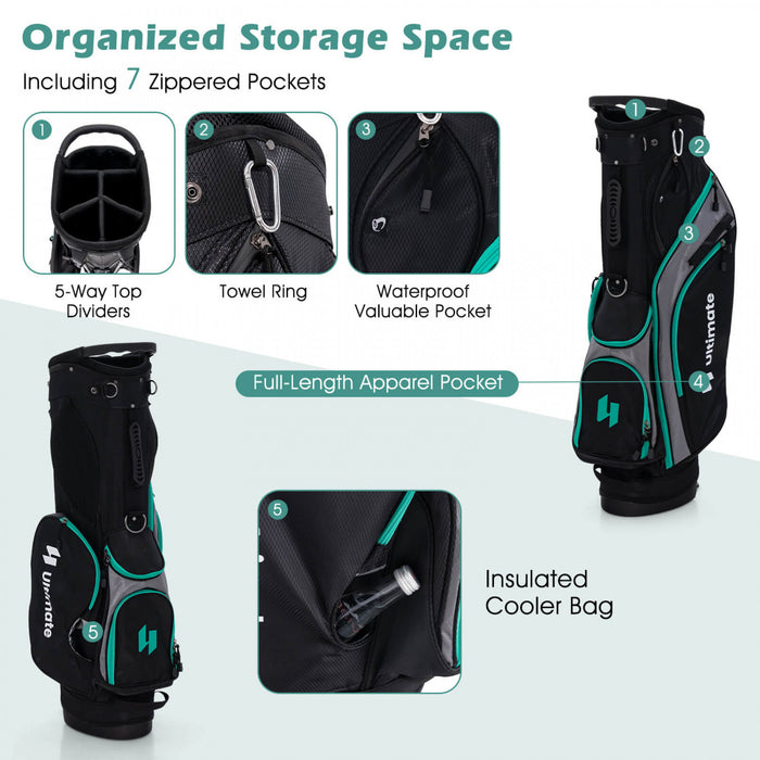 Ultimate Men's Complete Golf Club Set Golf Club Package Set Incl 460cc With Rain Hood Green