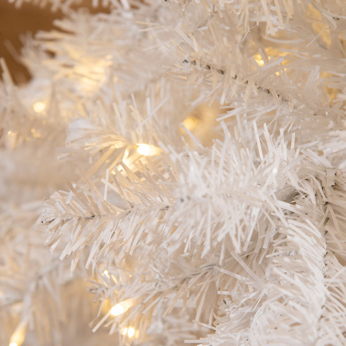 Homcom 6ft Prelit Artificial Christmas Tree With 250 Warm White Led Lights And 1000 Tips