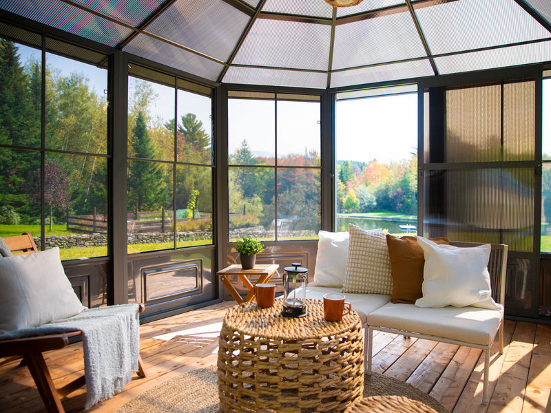 Gazebo Penguin Florence - Solarium 12x12 Polycarbonate Roof 