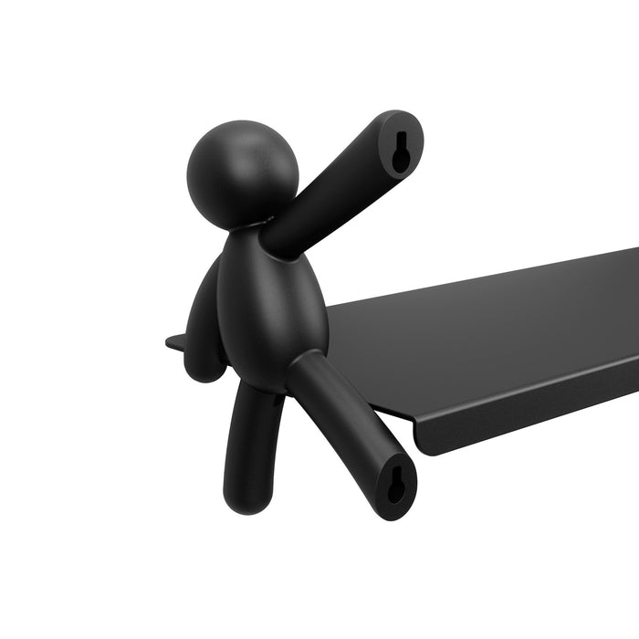 Umbra Modern Steel Buddy Floating Wall Shelf - Black