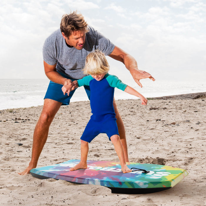 Costway 33\" Lightweight Body Board With Eps Core Xpe Deck Hdpe Bottom Crescent Tail Colorful