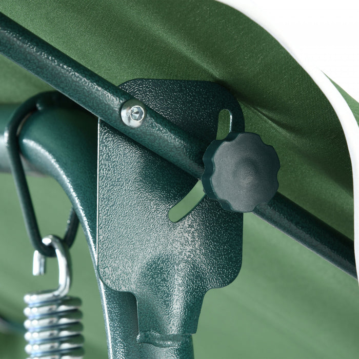 Outsunny 3-seat Patio Swing, Outdoor Swing With Adjustable Canopy