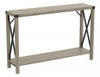 46” Console Table With 1 Shelf - Dark Taupe With Black Metal