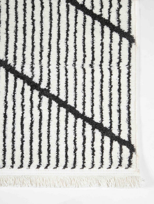 Sloane Contemporary 2'3\" x 7'6\" Runner Rug in Ivory Indoor Area Rug