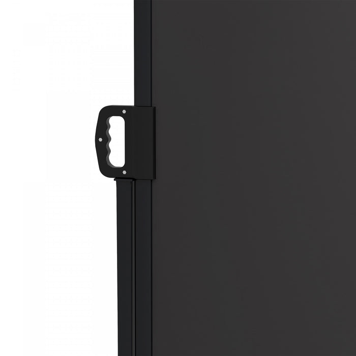 Outsunny 13' X 5' Retractable Side Awning, Garden Privacy Screen, Black