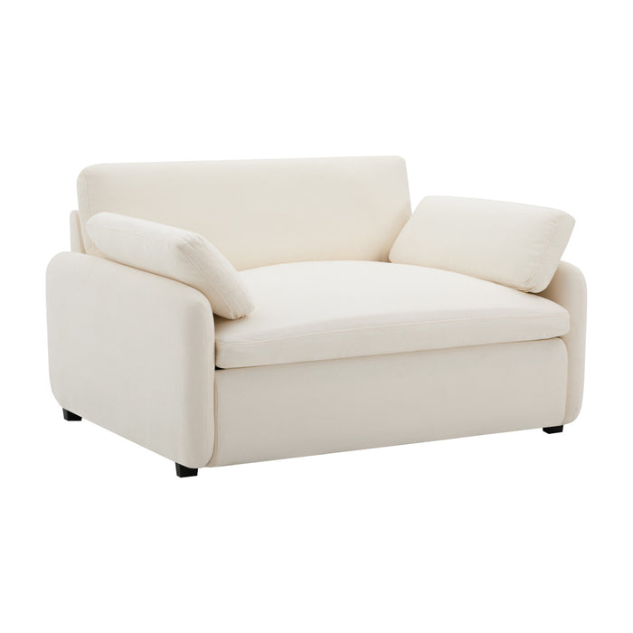 Olivia Oversized Accent Chair with Pillows,White