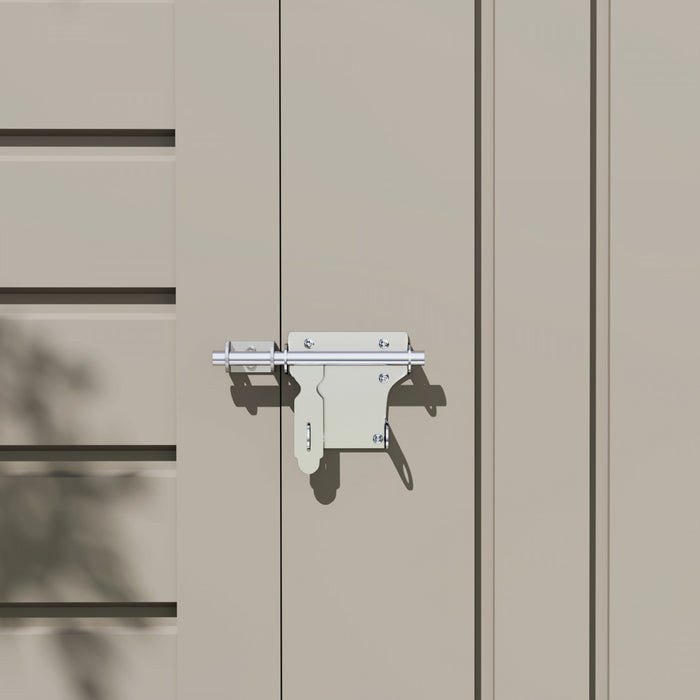 Outsunny 6 X 4ft Metal Garden Storage Shed With 2 Vents, Light Grey